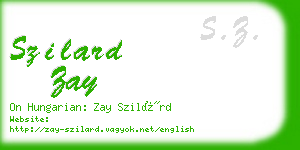 szilard zay business card